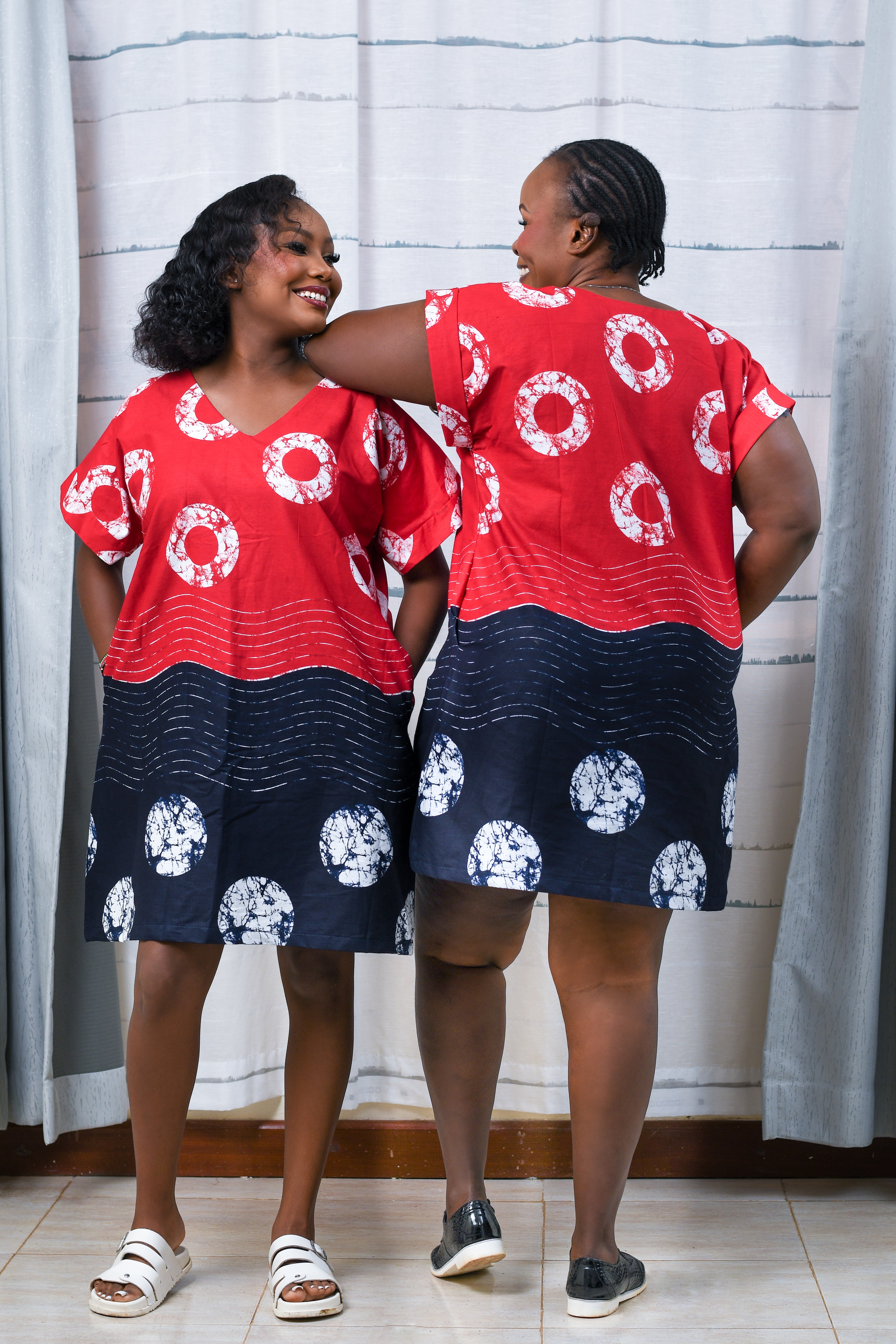 red/black mini bubu dress