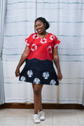 red/black mini bubu dress