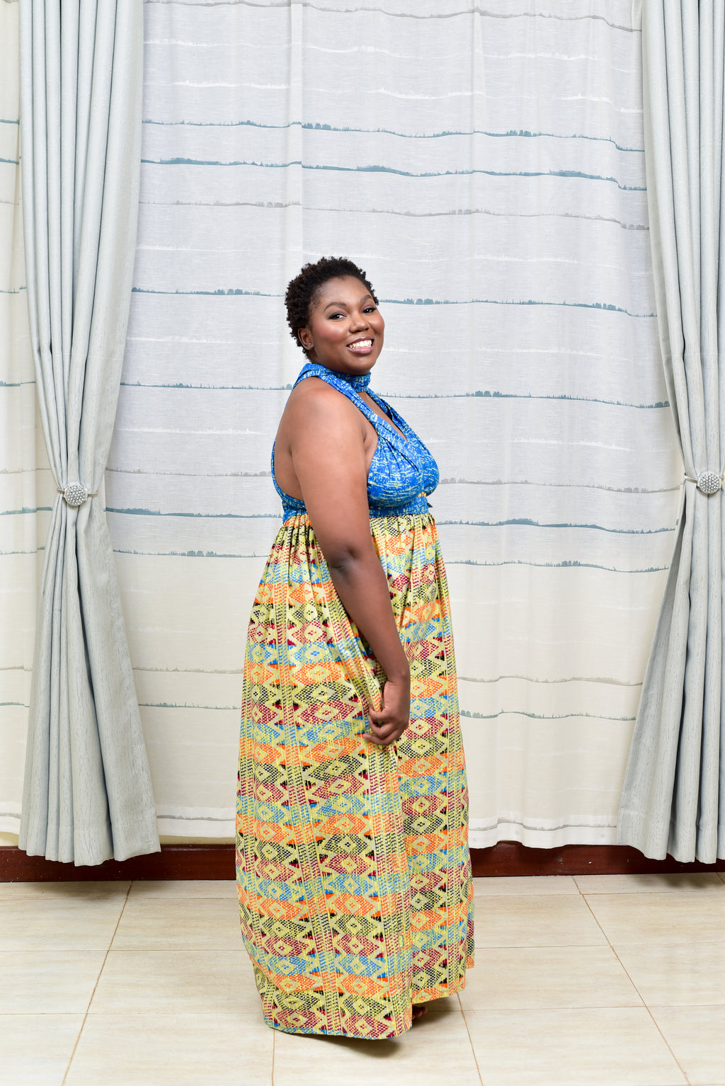 Blue infinity Long dress