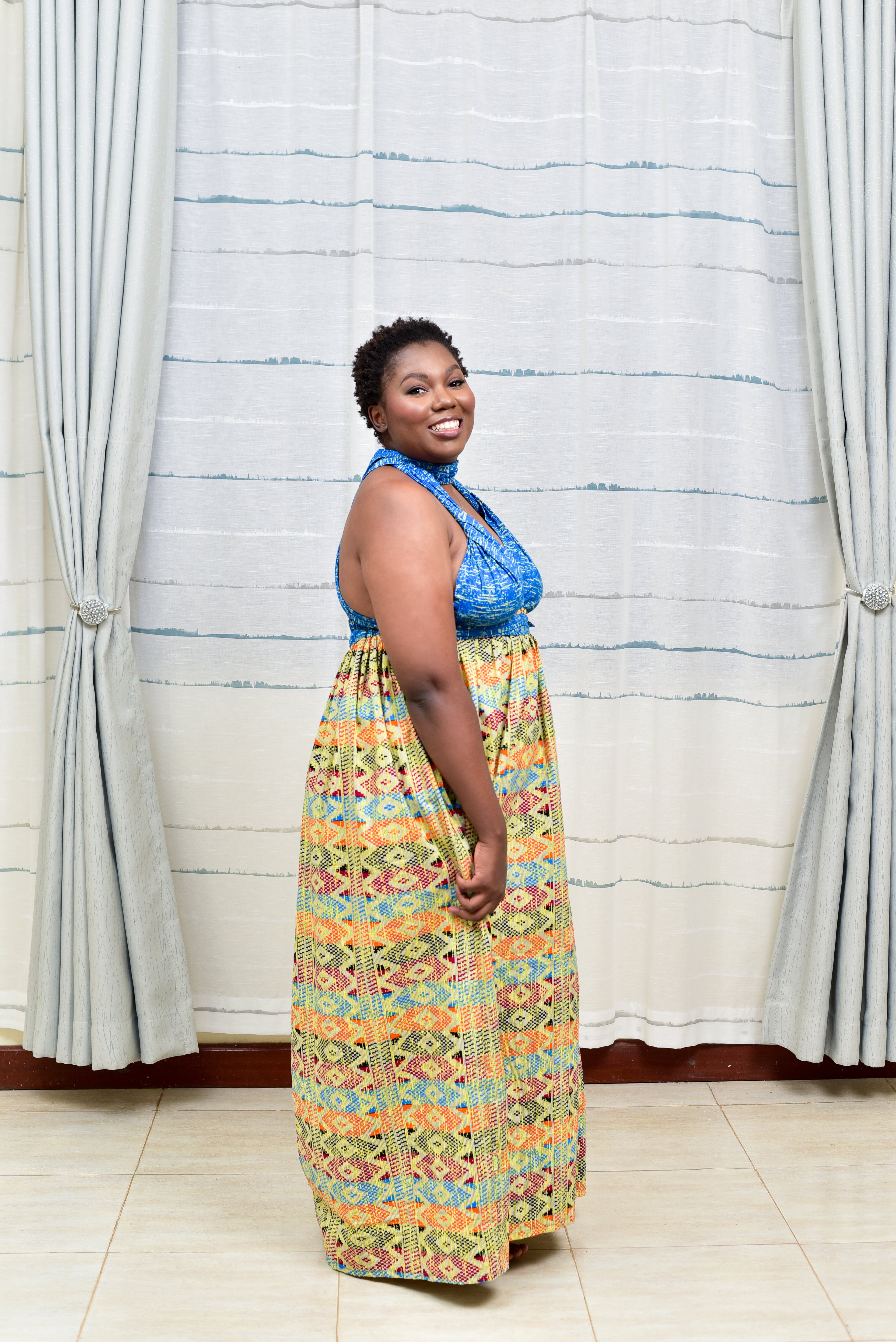 Blue infinity Long dress