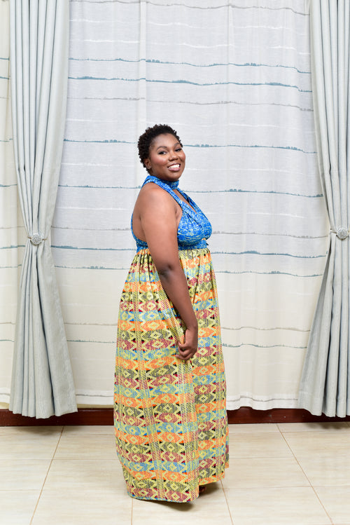 Blue infinity Long dress