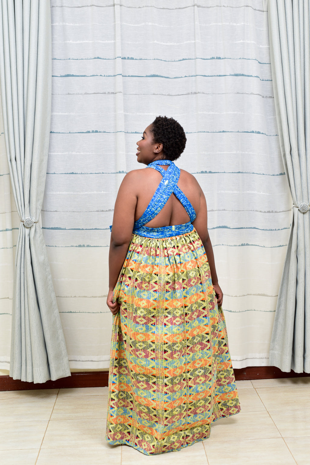 Blue infinity Long dress